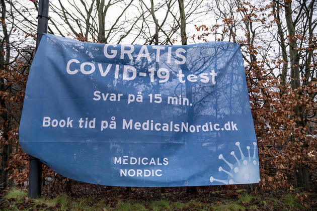 Medicals Nordic testcenter ved Holte Midtpunkt i Holte, mandag den 25 janaur 2021. , Copenhagen Denmark