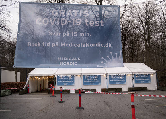 News Bilder des Tages Medicals Nordic testcenter ved Holte Midtpunkt i Holte, mandag den 25 janaur 2021. , Copenhagen Denmark