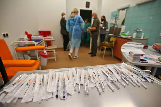 Start of the vaccinating as a part of the national COVID-19 immunization programme for citizens aged over 80 Start of the vaccinating as a part of the national COVID-19 immunization programme for citizens aged over 80 on January 25, 2021 in Wroclaw, Poland. EN_01462016_0113 