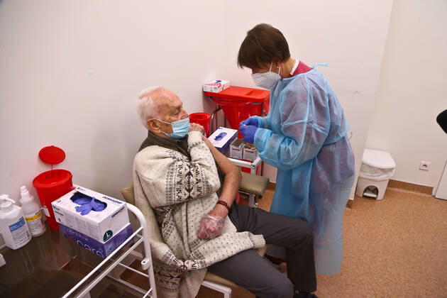Start of the vaccinating as a part of the national COVID-19 immunization programme for citizens aged over 80 Start of the vaccinating as a part of the national COVID-19 immunization programme for citizens aged over 80 on January 25, 2021 in Wroclaw, Poland. EN_01462016_0115 
