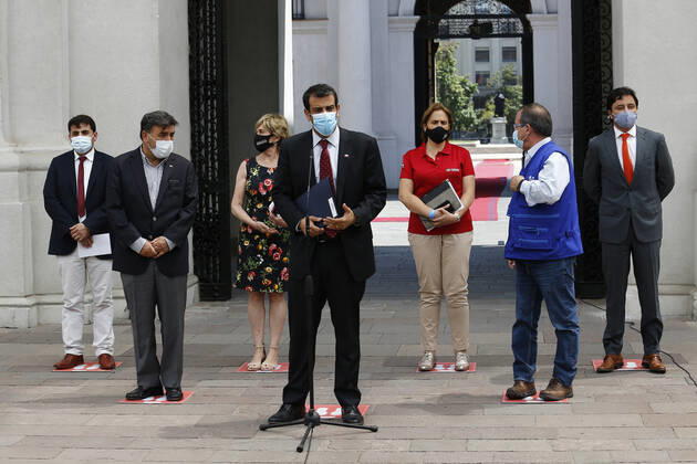 Santiago 26 January 2021 Mayors meet with Interior Minister Rodrigo Delgado to coordinate massive coronavirus vaccination Marcelo Hernandez Aton Chile, Santiago Chile Aton 483405  Copyright: MARCELOxHERNANDEZ ATONxCHILE