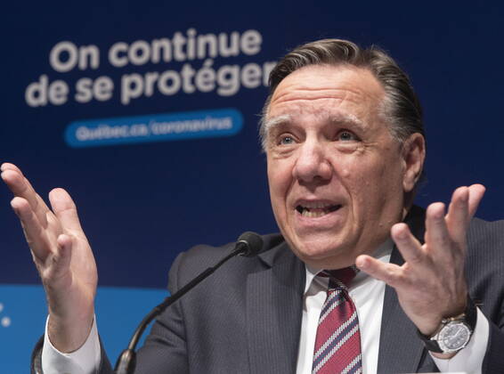 January 26, 2021, Montreal, PQ, Canada: Quebec Premier Francois Legault speaks to the media at the COVID-19 press briefing, Tuesday January 26, 2021 in Montreal. Montreal Canada  - ZUMAc35_ 20210126_zaf_c35_015 Copyright: xRyanxRemiorzx
