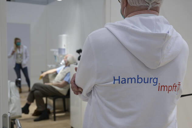 GERMANY, corona virus GERMANY, Hamburg, corona pandemic, largest vaccination center in germany, for daily max 7000 people