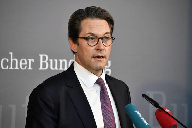 Andreas Scheuer bei der öffentlichen Vernehmung in der Sitzung des 2. Untersuchungsausschusses Pkw-Maut im Marie-Elisabeth-Lüders-Haus. Berlin, 28.01.2021