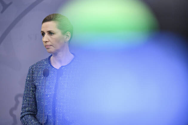 Statsminister Mette Frederiksen (S), da hun holder pressemoede om covid-19 i Danmark, i Spejlsalen i Statsministeriet i Koebenhavn torsdag den 28. januar 2021.. , Copenhagen Denmark Copyright: PhilipxDavali PhilipxDavalix cop333 spdk20210128-215325-L
