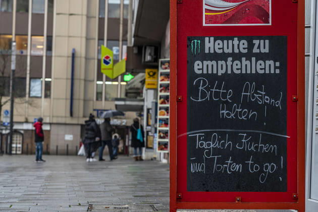 News Bilder des Tages Die Innenstadt von Gelsenkirchen, während der Corona Krise, Lockdown im Januar 2021, geschlossene Geschäfte und Gastronomie, wenige Passanten, Gelsenkirchen, NRW, Deutschland Gelsenkirchen Shutdown