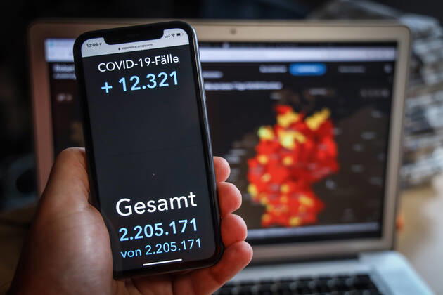 Coronavirus in Deutschland - Covid-19-Dashboard des Robert Koch-Institut 30.01.2021: Robert Koch-Institut: COVID-19-Fälle 2.205.171. Zugang um 12.321 gegenüber dem Vortag.