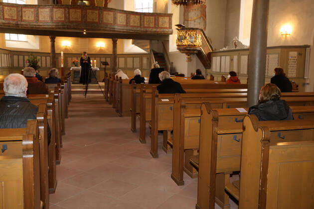 Sonntagsgottesdienst der protestantischen Kirchengemeinde Mutterstadt, Rheinland-Pfalz