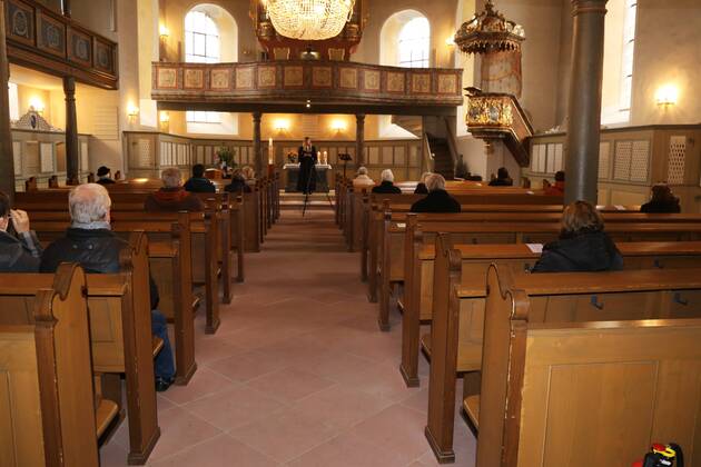 Sonntagsgottesdienst der protestantischen Kirchengemeinde Mutterstadt, Rheinland-Pfalz