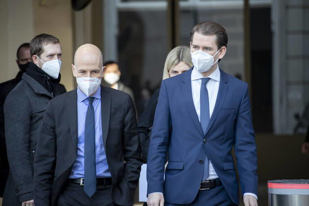 Lockdown- Beratung in Österreich: Videokonferenz der Bundesregierung