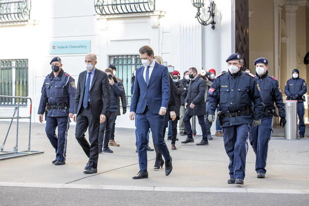 Lockdown- Beratung in Österreich: Videokonferenz der Bundesregierung