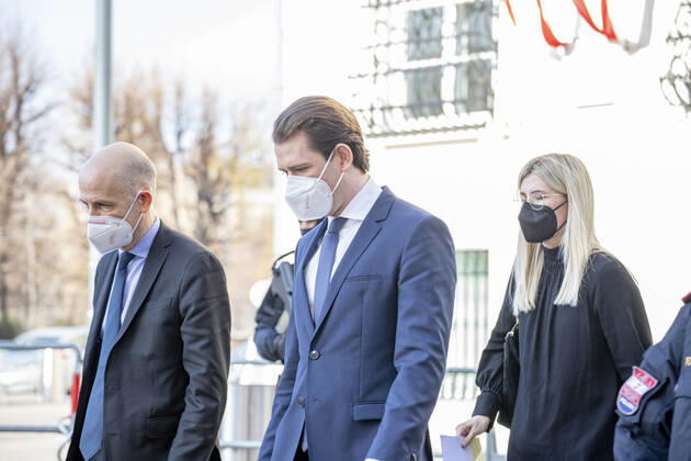 Lockdown- Beratung in Österreich: Videokonferenz der Bundesregierung