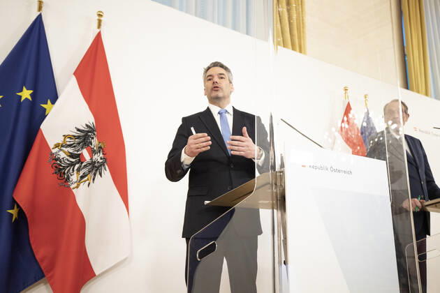 Österreich, Pressekonferenz im Bundeskanzleramt: Aktuelles zu den Coronamaßnahmen