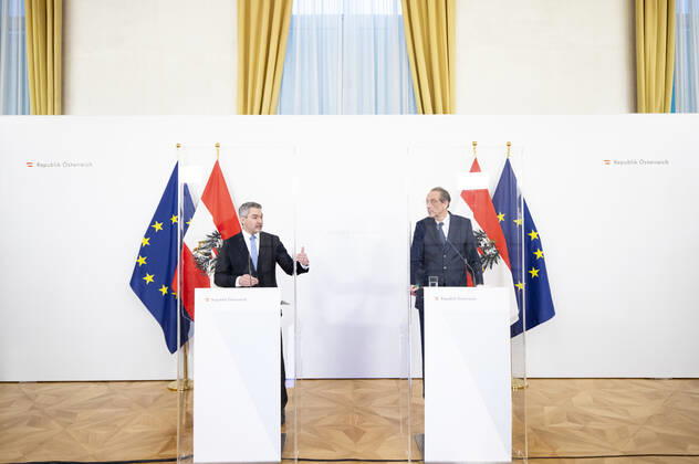 Österreich, Pressekonferenz im Bundeskanzleramt: Aktuelles zu den Coronamaßnahmen