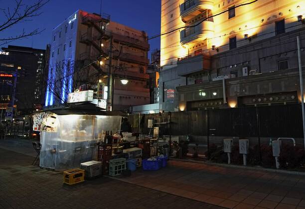 Japan extends virus emergency for Tokyo and other regions Fukuoka s Nakasu entertainment area is seen deserted on Feb. 2, 2021. Japan extended the coronavirus state of emergency for Tokyo, Fukuoka and other regions the same day by one month to March 7 in view of manpower-strapped hospitals. 