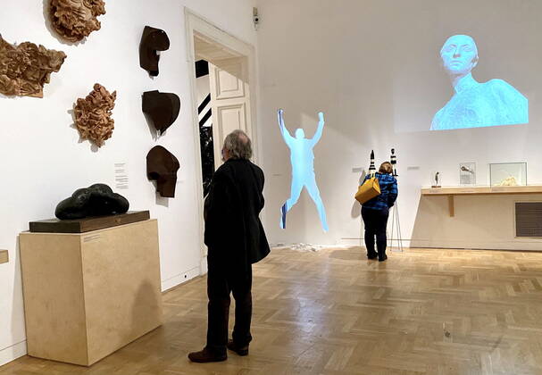 Museums and art galleries are open again to the public Museums and art galleries are open again to the public while maintaining the sanitary regime on February 02, 2021 in as the restrictions caused by Covid-19 loosen. Visitors in Zacheta Gallery in Warsaw EN_01462911_0007 