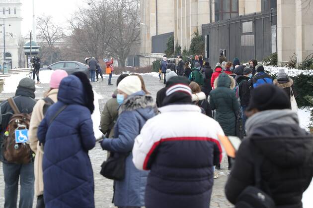 Museums and art galleries are open again to the public Museums and art galleries are open again to the public while maintaining the sanitary regime on February 02, 2021 in as the restrictions caused by Covid-19 loosen. Visitors in the National Museum in Warsaw EN_01463024_0008 