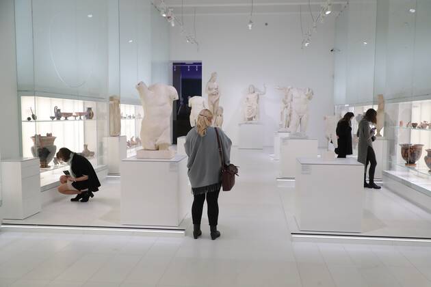 Museums and art galleries are open again to the public Museums and art galleries are open again to the public while maintaining the sanitary regime on February 02, 2021 in as the restrictions caused by Covid-19 loosen. Visitors in the National Museum in Warsaw EN_01463024_0040 