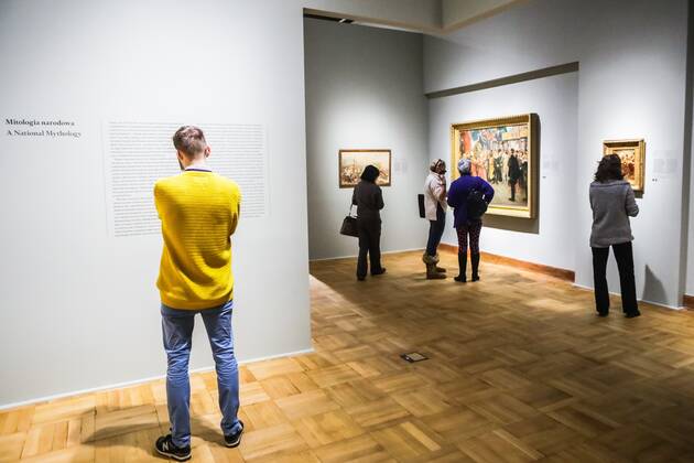 Museums and art galleries are open again to the public Museums and art galleries are open again to the public while maintaining the sanitary regime on February 02, 2021 in as the restrictions caused by Covid-19 loosen. Visitors in the National Museum in Warsaw EN_01463035_0021 