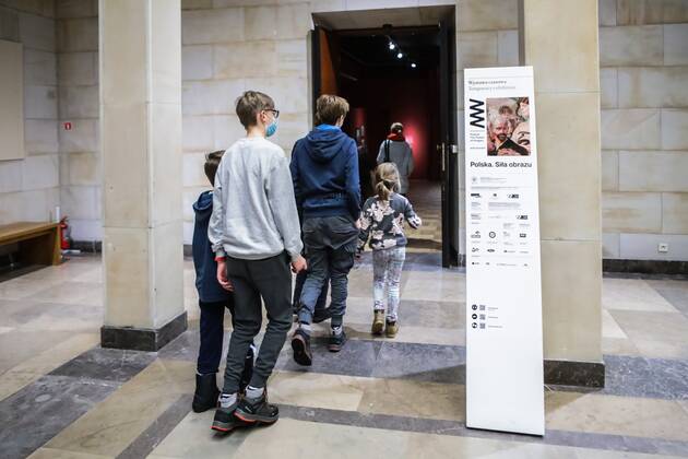 Museums and art galleries are open again to the public Museums and art galleries are open again to the public while maintaining the sanitary regime on February 02, 2021 in as the restrictions caused by Covid-19 loosen. Visitors in the National Museum in Warsaw EN_01463035_0022 