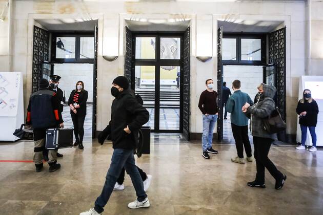 Museums and art galleries are open again to the public Museums and art galleries are open again to the public while maintaining the sanitary regime on February 02, 2021 in as the restrictions caused by Covid-19 loosen. Visitors in the National Museum in Warsaw EN_01463035_0025 