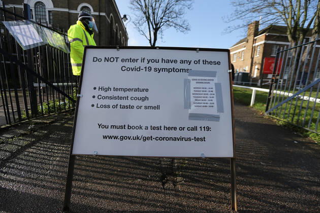 February 2, 2021, London, England, United Kingdom: A covid test site In Tottenham. The north London neighbourhood is among the seven areas in the country the UK government started Ã¢â‚¬oesurge testingÃ¢â‚¬Â to find and isolate covid-19 cases caused by South African variant of the coronavirus. London United Kingdom - ZUMAs262 20210202_zip_s262_010 Copyright: xTayfunxSalcix