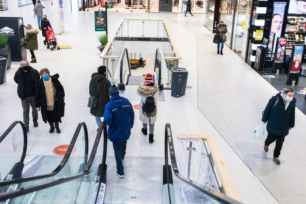 Shopping centres are open again Shopping centres are open again while maintaining the sanitary regime on February 02, 2021 in Warsaw, Poland as the restrictions caused by Covid-19 loosen. EN_01462912_0008 