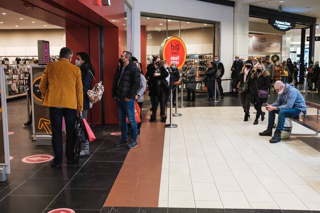 Shopping centres are open again Shopping centres are open again while maintaining the sanitary regime on February 02, 2021 in Wroclaw, Poland as the restrictions caused by Covid-19 loosen. EN_01462912_0015 