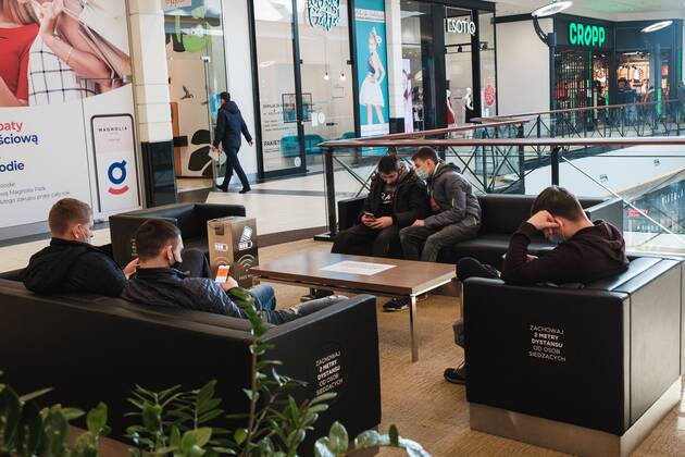Shopping centres are open again Shopping centres are open again while maintaining the sanitary regime on February 02, 2021 in Wroclaw, Poland as the restrictions caused by Covid-19 loosen. EN_01462912_0028 