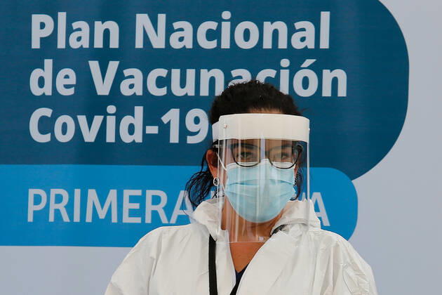 Santiago 2 February 2021 vaccination center to start mass vaccination against Covid 19 Marcelo Hernandez Aton Chile, Santiago Chile Aton 485335  Copyright: MARCELOxHERNANDEZ ATONxCHILE