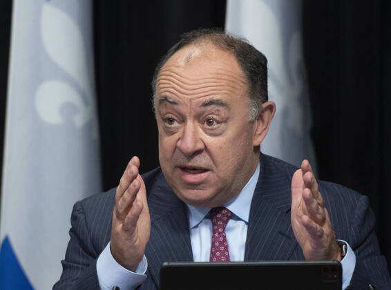 February 2, 2021, Quebec, PQ, Canada: Quebec Health Minister Christian Dube responds to reporters questions during a news conference on the COVID-19 pandemic, Tuesday, February 2, 2021 at the legislature in Quebec City. Quebec Canada  - ZUMAc35_ 20210202_zaf_c35_055 Copyright: xJacquesxBoissinotx