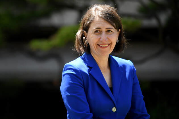 GLADYS BEREJIKLIAN COVID19 PRESSER, NSW Premier Gladys Berejiklian is seen during a press conference in Sydney, Wednesday, February 3, 2021. Premier Gladys Berejiklian has foreshadowed a further easing of venue capacity restrictions next week after the state recorded its 17th consecutive day of zero community transmitted COVID-19 cases. ( NO ARCHIVING, EDITORIAL USE ONLY, NO USE IN BOOKS WITHOUT CONSENT SYDNEY NSW AUSTRALIA  Copyright: xBIANCAxDExMARCHIx 20210203001517910937