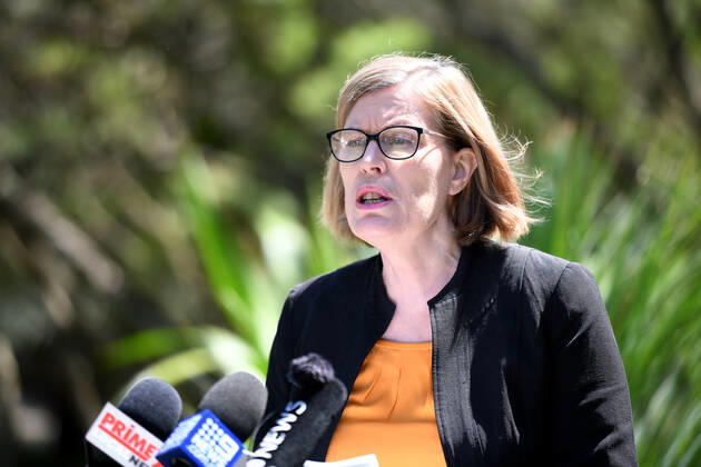 GLADYS BEREJIKLIAN COVID19 PRESSER, NSW Chief Health Officer Dr Kerry Chant addresses the media during a press conference in Sydney, Wednesday, February 3, 2021. Premier Gladys Berejiklian has foreshadowed a further easing of venue capacity restrictions next week after the state recorded its 17th consecutive day of zero community transmitted COVID-19 cases. ( NO ARCHIVING, EDITORIAL USE ONLY, NO USE IN BOOKS WITHOUT CONSENT SYDNEY NSW AUSTRALIA  Copyright: xBIANCAxDExMARCHIx 20210203001517914999