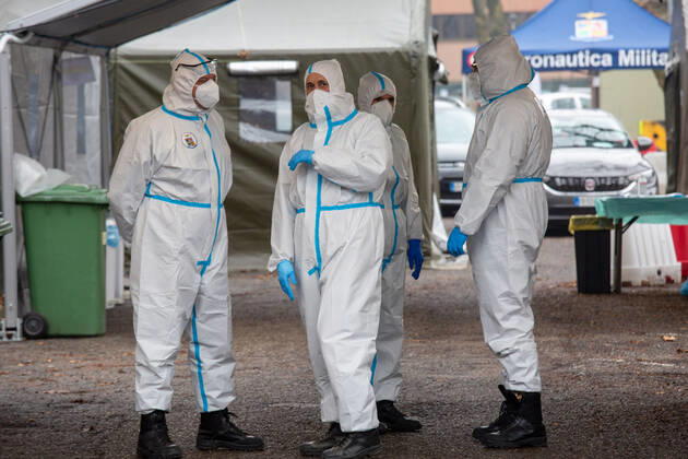 Milan, Linate s drive-through nasopharyngeal swab center managed by the Air Force could be one of the locations for administering anti Covid vaccines chosen by the Lombardy Region as part of the new vaccination plan Editorial Usage Only  Copyright: xMassimoxAlbericox xIPAx