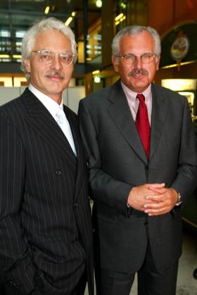 Deppendorf Foto: IMAGO. Herrmann : Thema: Verabschiedung von Ulrich Deppendorf Chef des ARD Hauptstadtbueros in Berlin. MIt seinem Nachfolger Thomas Roth (l) Copyright: xEventpressxHerrmannx