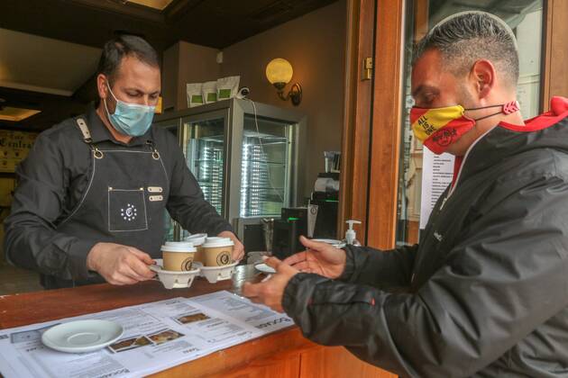 5 February 2021 Malaga the take away service is the only option for restaurants and cafes for the closure of non essential shops in Andalucia by coronavirus Cordon Press  FOTOSxLORENZOxCARNERO CORDONPRESS