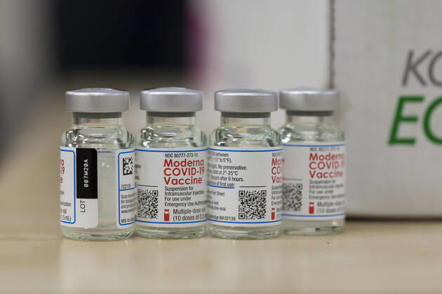 February 5, 2021, Seattle, Washington, USA: Vials of the Moderna COVID-19 vaccine at a pop up clinic at the Ethiopian Community of Seattle in the Rainier Valley on Friday, February 5, 2021. To date, the Seattle Fire Department Mobile Vaccination Teams have vaccinated 2,436 vulnerable Seattle residents and workers since launching its vaccination effort on January 14, 2021. Seattle USA - ZUMAg235 20210205_zap_g235_012 Copyright: xPaulxChristianxGordonx