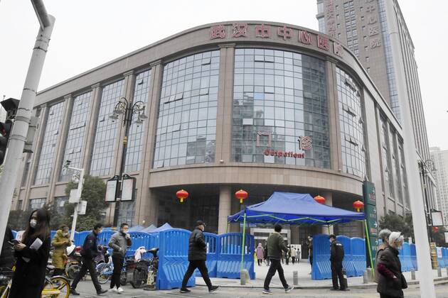 Wuhan hospital where late doctor worked Photo taken Feb. 6, 2021 in Wuhan, China, shows a hospital, where Li Wenliang, the late doctor who was an early whistleblower about the coronavirus outbreak, worked. 