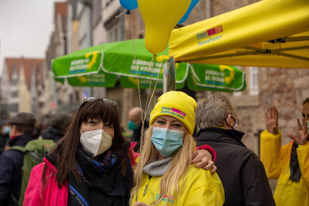 Reutlingen Themenbilder: Reutlingen in Zeit der Corona-Pandemie, 06.02.2021, Themenbilder: Reutlingen in Zeit der Corona-Pandemie, Landtagswahl 2021 Kandidatinnen Regine Fohrer (li.) FDP, 06.02.2021, Copyright: xEIBNER DROFITSCHx EP_ddh