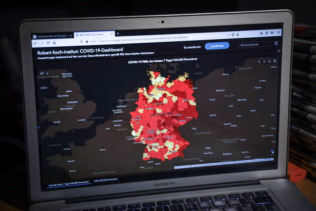 Coronavirus in Deutschland - Covid-19-Dashboard des Robert Koch-Institut 08.02.2021: Robert Koch-Institut: COVID-19-Fälle 2.288.545. Zugang um 4.535 gegenüber dem Vortag. COVID-19-Todesfälle 61.675. Zugang um 158 gegenüber dem Vortag. 7-Tage-Inzidenz 76,0. 7-Tage-Fallzahl 63.209