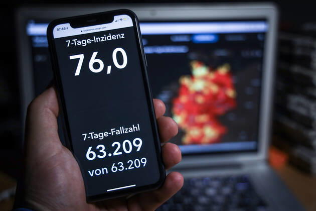 Coronavirus in Deutschland - Covid-19-Dashboard des Robert Koch-Institut 08.02.2021: Robert Koch-Institut: 7-Tage-Inzidenz 76,0. 7-Tage-Fallzahl 63.209