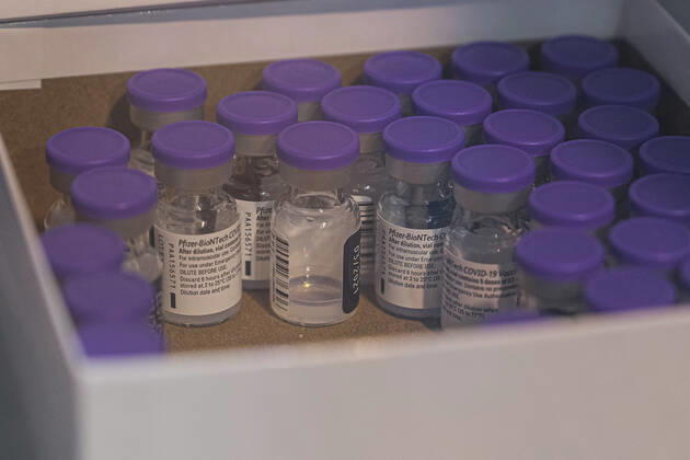 Padua - The pavilion for vaccinations against Covid19 using the Pfizer-BioNTech vaccine was set up at the Padova Fiere facility in via Rismondo. The vaccination campaign for healthcare personnel in the private sector starts today Editorial Usage Only  Copyright: xRobertoxSilvinox xIPAx