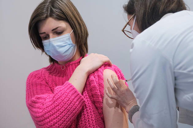 Padua - The pavilion for vaccinations against Covid19 using the Pfizer-BioNTech vaccine was set up at the Padova Fiere facility in via Rismondo. The vaccination campaign for healthcare personnel in the private sector starts today Editorial Usage Only  Copyright: xRobertoxSilvinox xIPAx