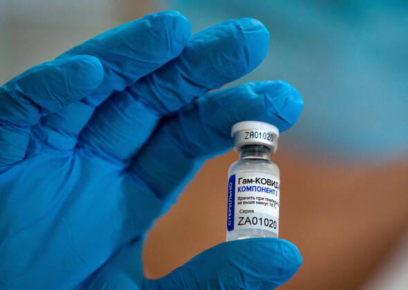 SEVASTOPOL, RUSSIA - FEBRUARY 8, 2021: The Gam-COVID-Vak (Sputnik V) vaccine against COVID-19 at Dasha Sevastopolskaya Hospital No 5. Starting February 8, Sevastopol starts a mass COVID-19 vaccination campaign; earlier, the vaccine was available to medical workers and teachers only. Sergei Malgavko TASS  TS0F6434