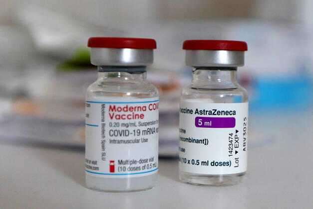 CROATIA COVID-19 VACCINE A vials of the Moderna COVID-19 and Oxford-AstraZeneca COVID-19 vaccine is pictured at the Retirement home in Sibenik, Croatia on February 09, 2021. DuskoxJaramaz PIXSELL