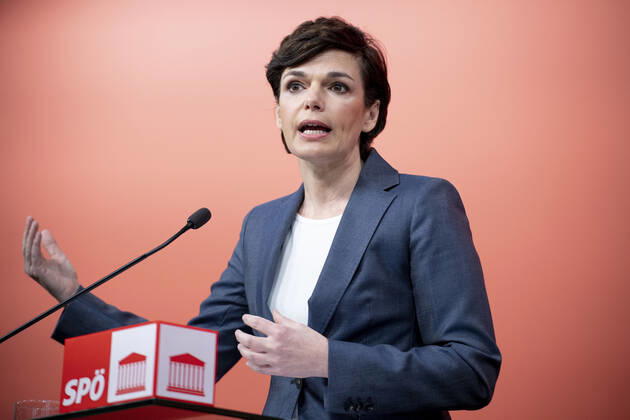 SPÖ Pressekonferenz Wien: Rotes Foyer ,,Aktuelle Corona-Entwicklung