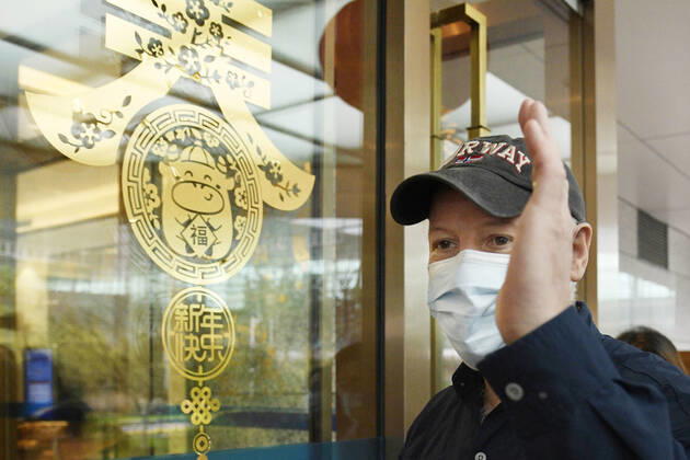 WHO team s departure after Wuhan mission Peter Daszak, a member of the World Health Organization s team tasked with investigating the origins of the coronavirus pandemic, arrives at Wuhan s airport in China on Feb. 10, 2021, at the end of the WHO mission. 
