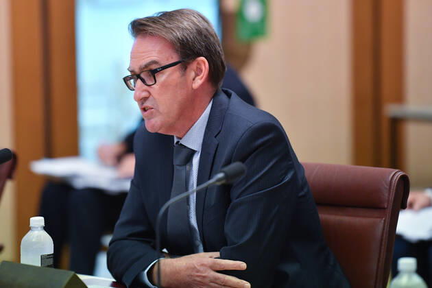 COVID19 RESPONSE INQUIRY, Secretary to the Treasury Dr Steven Kennedy appears before the Select Committee On Covid-19 at Parliament House in Canberra, Thursday, February 11, 2021. ( NO ARCHIVING, EDITORIAL USE ONLY, NO USE IN BOOKS WITHOUT CONSENT CANBERRA ACT AUSTRALIA  Copyright: xMICKxTSIKASx 20210211001519757101
