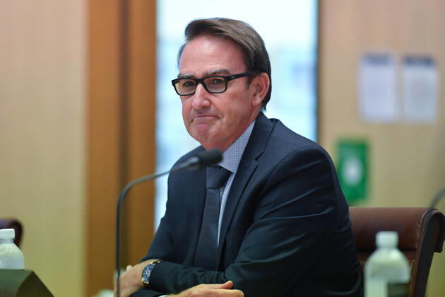COVID19 RESPONSE INQUIRY, Secretary to the Treasury Dr Steven Kennedy appears before the Select Committee On Covid-19 at Parliament House in Canberra, Thursday, February 11, 2021. ( NO ARCHIVING, EDITORIAL USE ONLY, NO USE IN BOOKS WITHOUT CONSENT CANBERRA ACT AUSTRALIA  Copyright: xMICKxTSIKASx 20210211001519757228