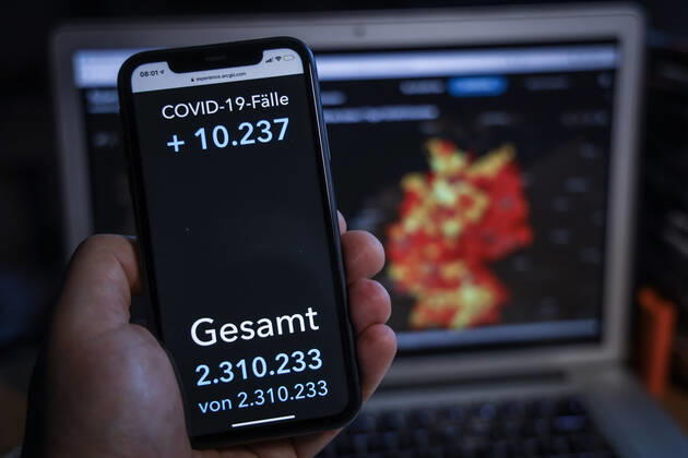 Coronavirus in Deutschland - Covid-19-Dashboard des Robert Koch-Institut 11.02.2021: Robert Koch-Institut: COVID-19-Fälle 2.310.233. Zugang um 10.237 gegenüber dem Vortag.